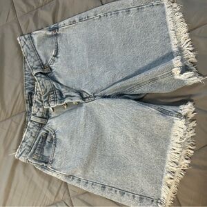 Wild Fable Light Blue Frayed Jean Shorts